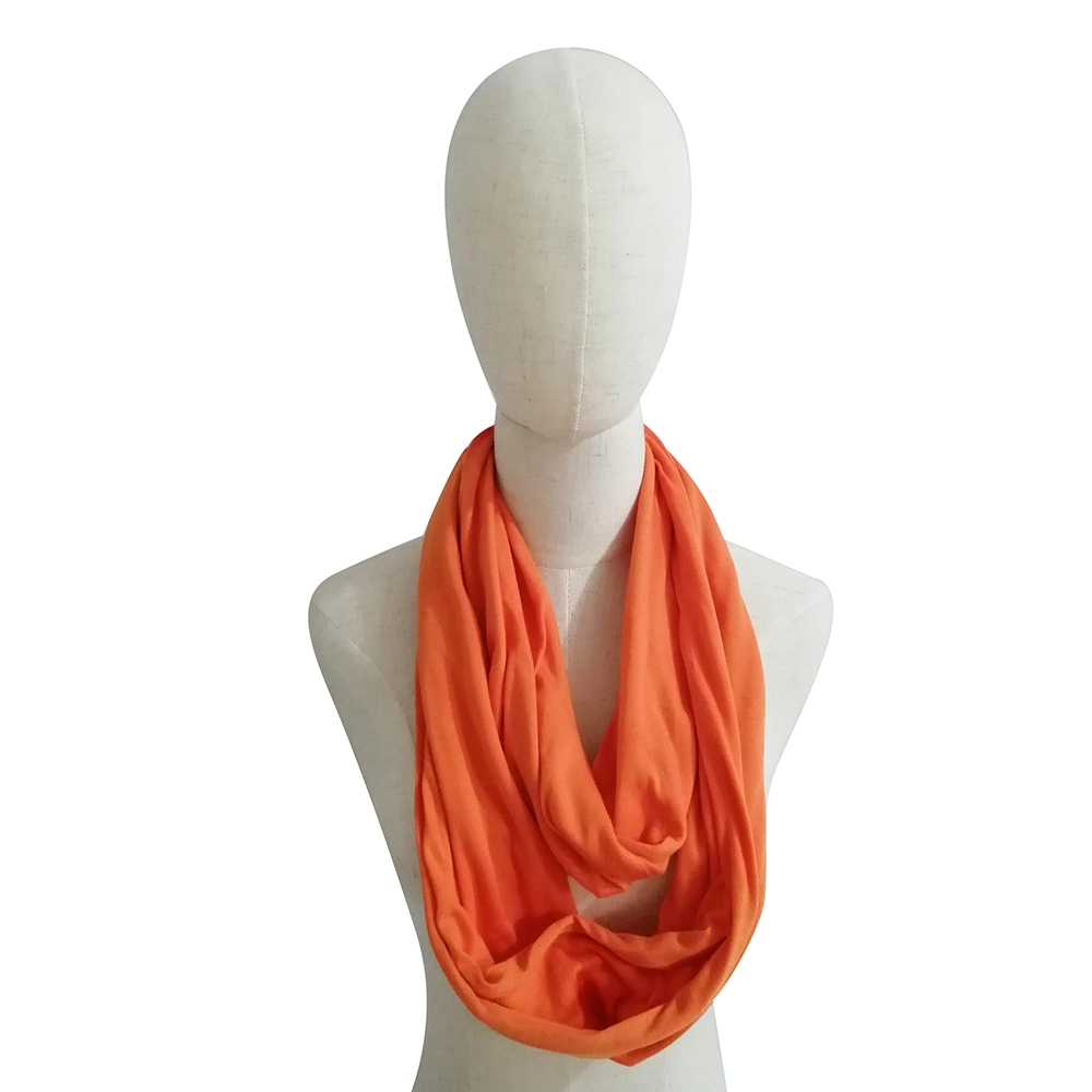 Pockets Infinity Scarf with Hidden Zipper Storage in Jersey Fabric