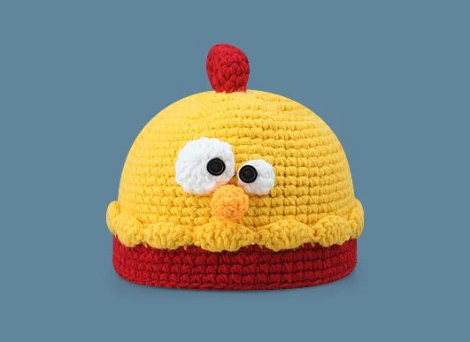 Cute Cartoon Funny Hand-Woven Parent-Child Acrylic Hat Autumn Winter Knitting Cap Hat Bucket Hat Cap Children&prime; S Pullover Hat