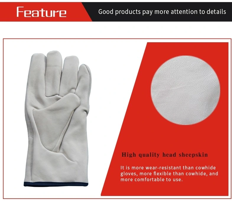 Winter Leather White Gloves for Driving Cycling Dress Leather with Soft Gloves