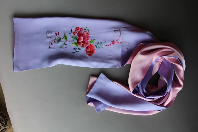 Fashionable Handmade Embroidery Scarf/Shawl (WJ-001)