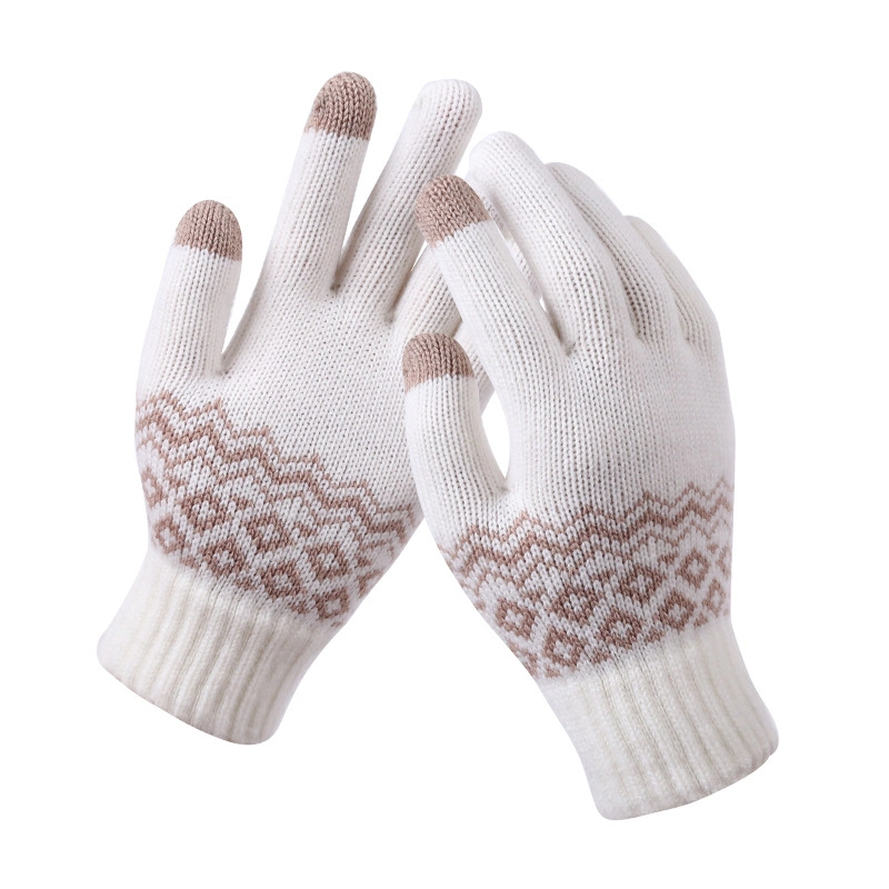 2020 Knitted Pattern Warm Touch Screen Gloves