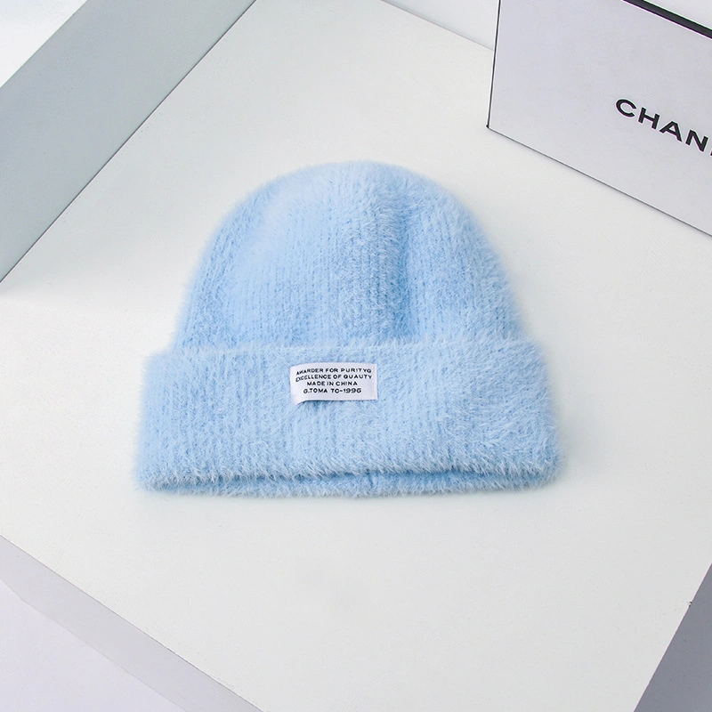 Hot Sell Unisex Warm Thick Children Kids Beanie Candy Colors Fashion Plain High Quality Acrylic Knitted Winter Cute Baby Hat