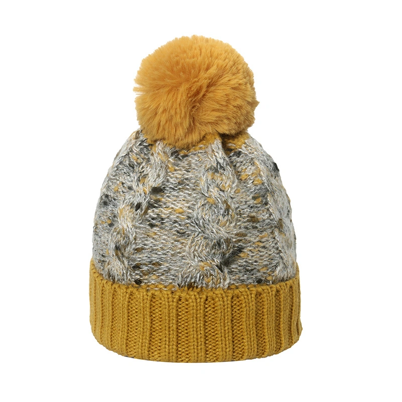 New Style Autumn and Winter Mohair Blended Knitted Cap Outdoor Thickened Warm Knitted Hat Men and Women