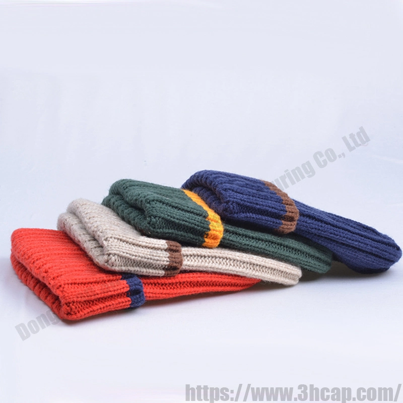 3hcap OEM High Quality Plain Winter Knitted Hats Custom Blank Warm Beanie