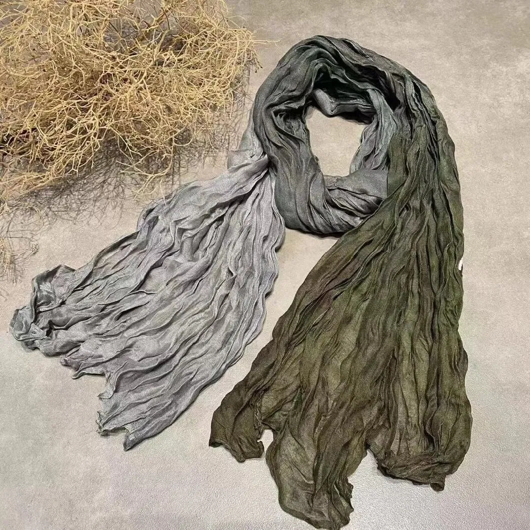 2024 Crinkle Scarves for Women Muslim Hijabs Shawls and Scarves