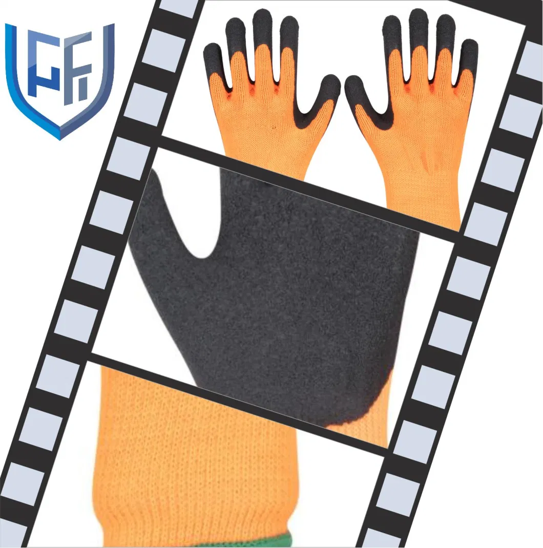 Mens Latex Foam Safety Work Hand Gloves for Winter Construction