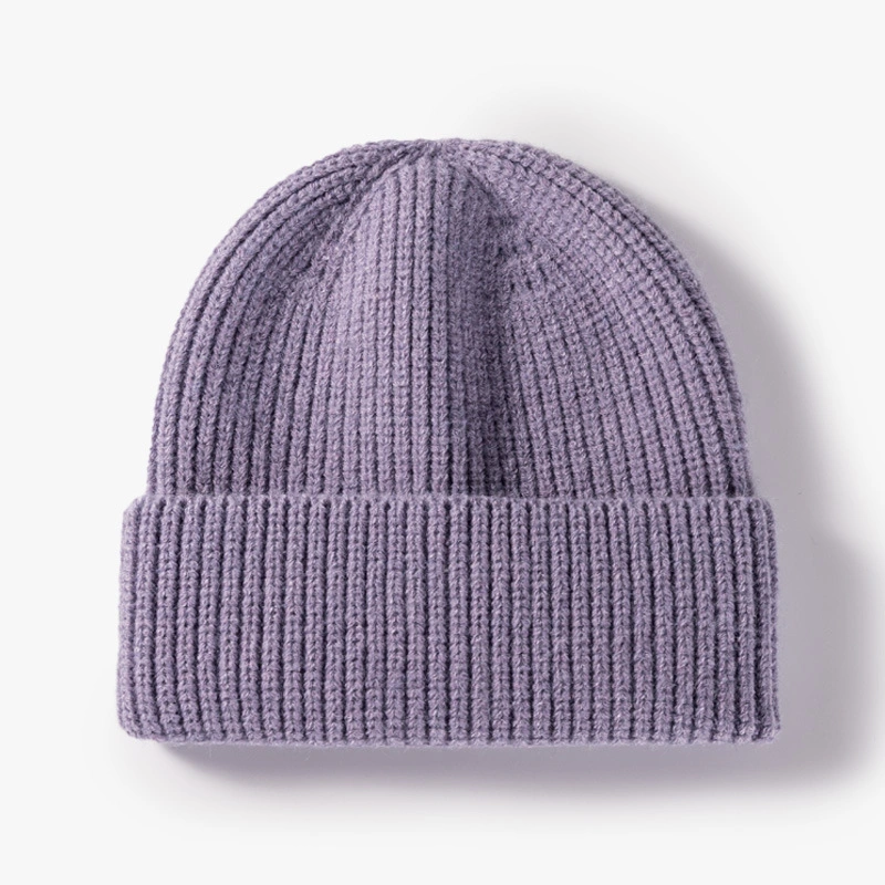 Winter Warm Customized Fold Promotional Acrylic Knit Hat Beanie Toque