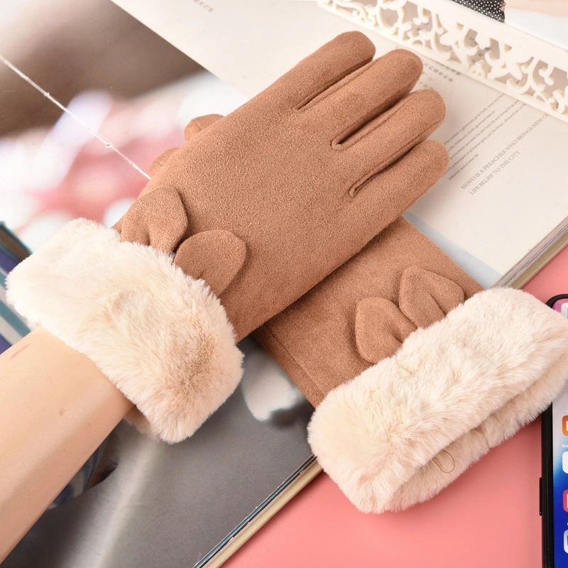 Winter Knit Gloves Touchscreen Warm Thermal Soft Lining Elastic Cuff Texting Anti-Slip for Women Men