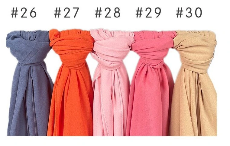 80colors Silk Like Head Women&prime;s Fashion Hair Wrapping Sleeping Hijab Muslim Scarf