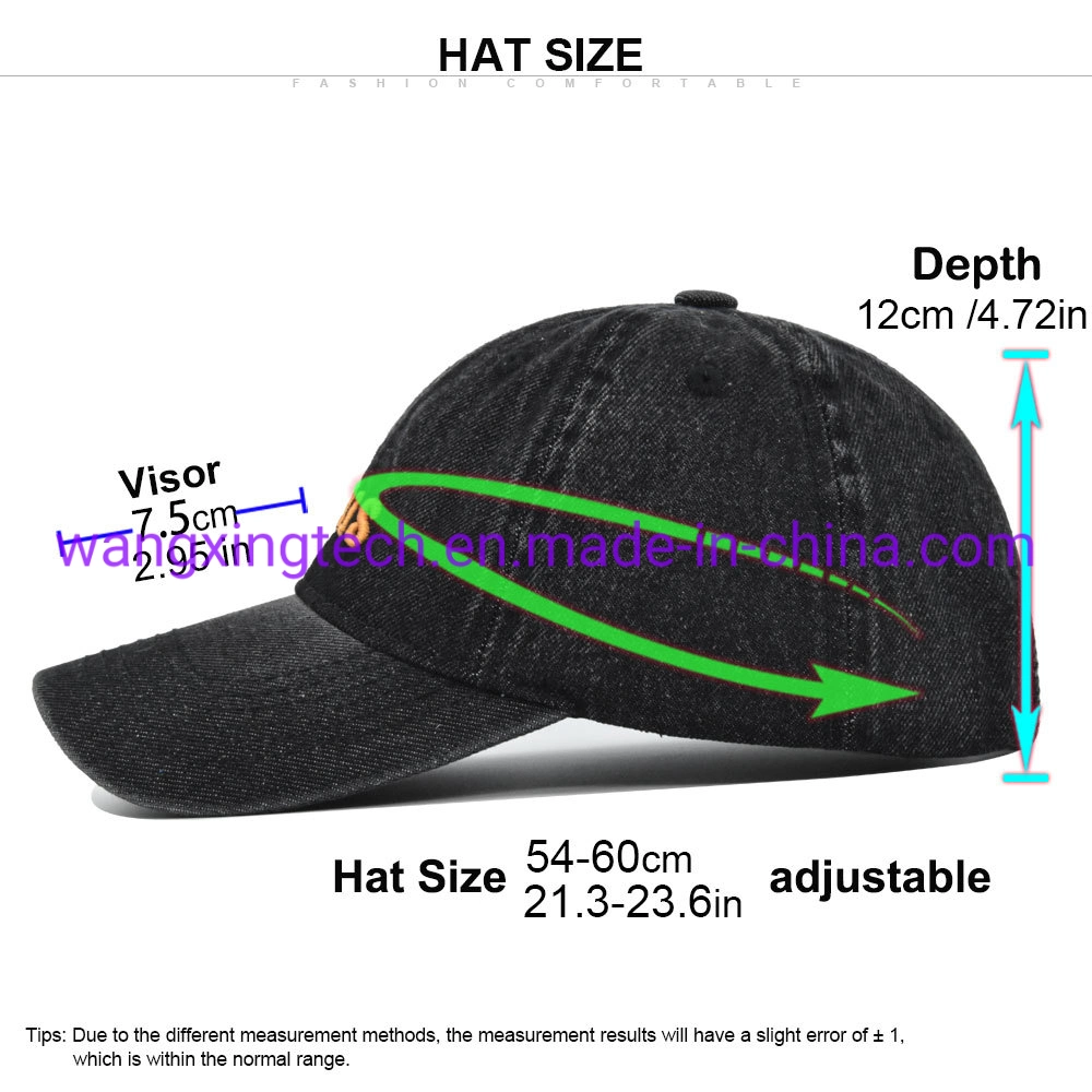 Wholesale Cowboy Hat Paris 3D Embroidered Baseball Cap Washed Snapback Hat Fashion Soft Top