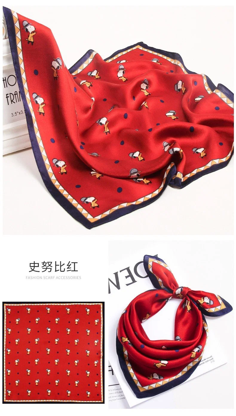 Wholesale 100% Mulberry Silk Satin Square Scarf for Fashion Ladies