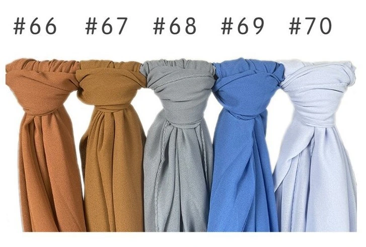 80colors Silk Like Head Women&prime;s Fashion Hair Wrapping Sleeping Hijab Muslim Scarf