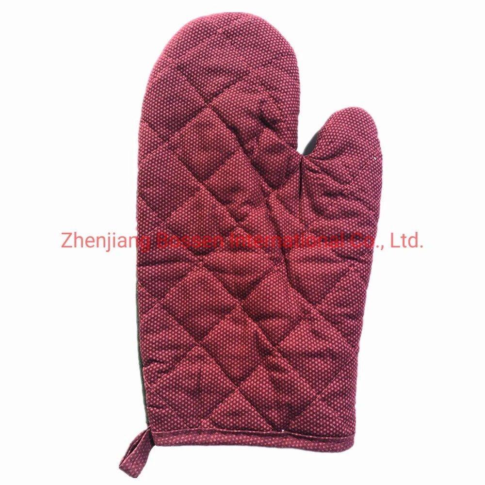 Customized Print Cheap Polyester Cotton Oven Mitten Oven Glove Mitts