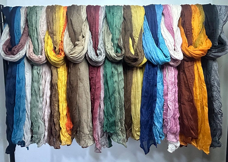 2024 Crinkle Scarves for Women Muslim Hijabs Shawls and Scarves