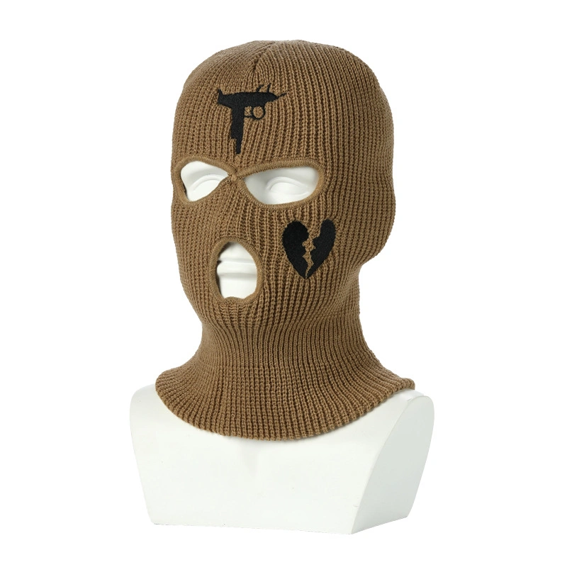 Custom Embroidered Winter Hat 3 Hole Full Cover Ski Mask Balaclava