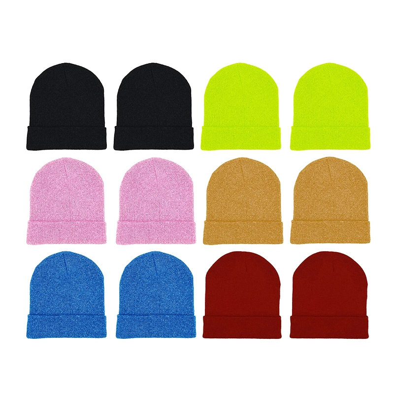 New Design Blank Men Womens Winter Hats Warm Slouchy Beanies Plain Knit Beanies Unisex Cuff Skull Beanies Cap