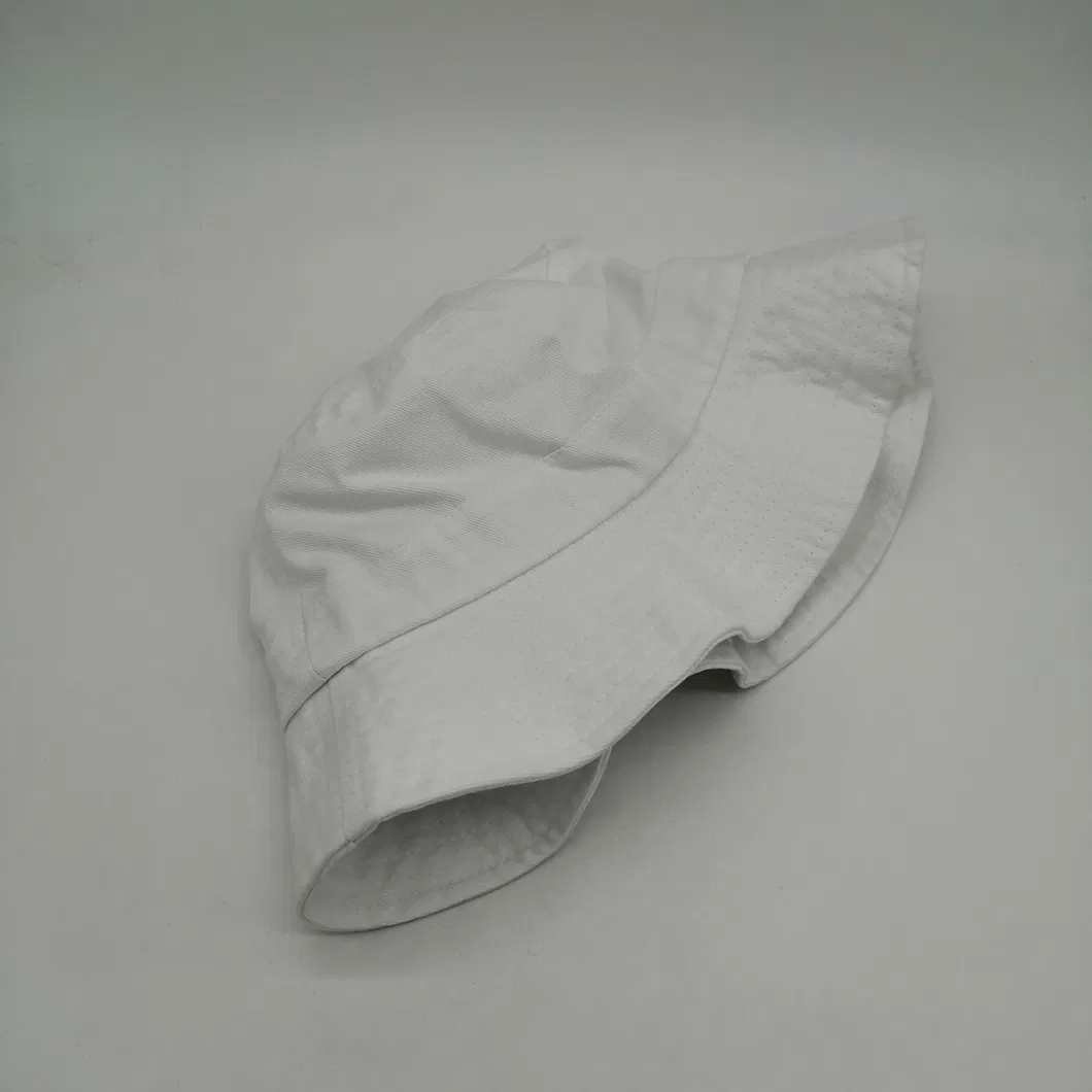 Fashion Fisherman Hat Reversible Plain Blank Cotton White Portable Sun Cap Bucket Hats Factory Price