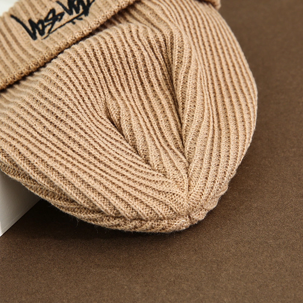 High Quality Popular Wool Warm Fashion Hot Selling Winter Knitted Beanie Caps Fisherman Beanie Hats