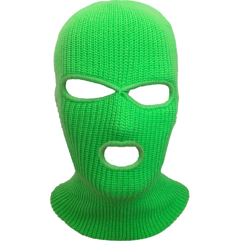 3 Hole Knitted Full Face Cover Ski Mask for Outdoor Sports