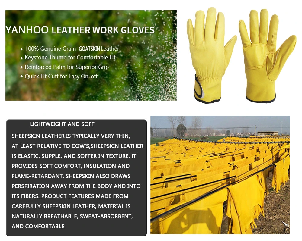 China Wholesale Personalized Winter Leather Gloves Safety Work Glove Leather Glove with Stretchable Wrist