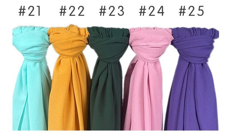 80colors Silk Like Head Women&prime;s Fashion Hair Wrapping Sleeping Hijab Muslim Scarf