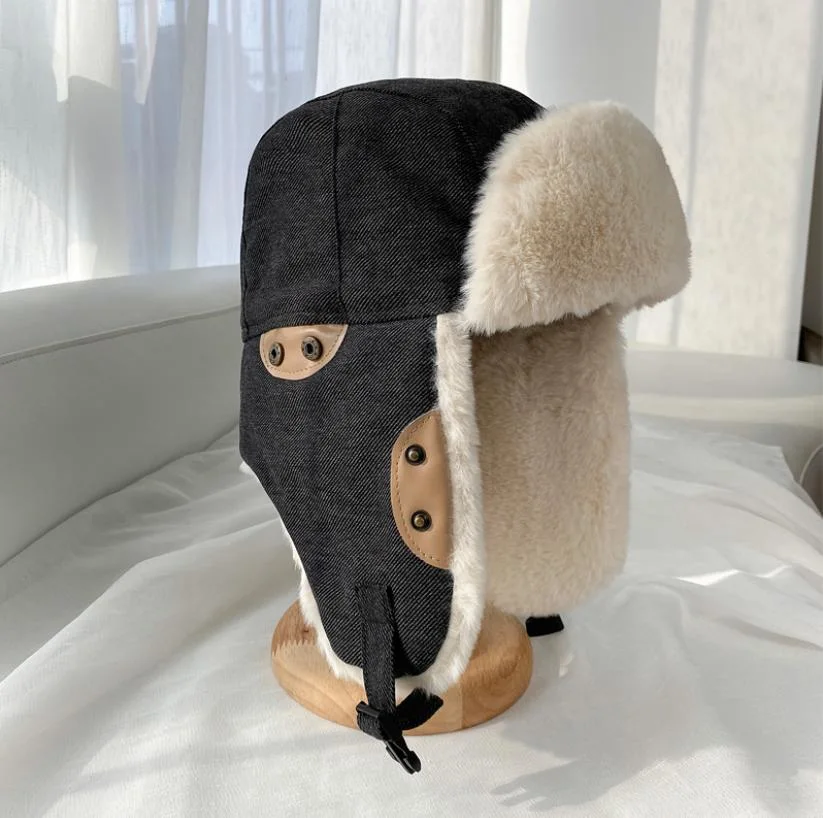 Warm Winte Bomber Trapper Faux Fur Hat Earflap Trapper Cap Custom Bomber Cap Hat