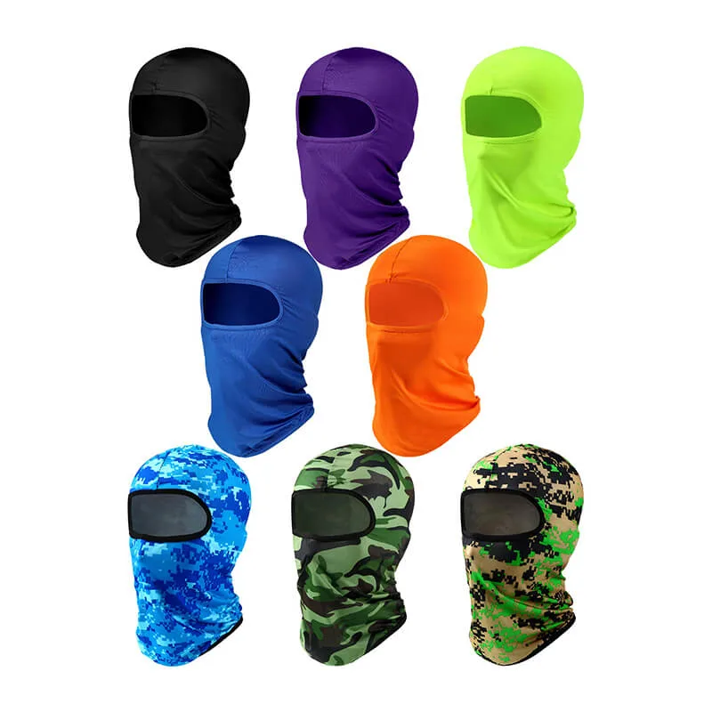 One Hole Designer Custom Printed Logo Spandex Polyester One Hole Winter Ski Mask Balaclava for Christmas