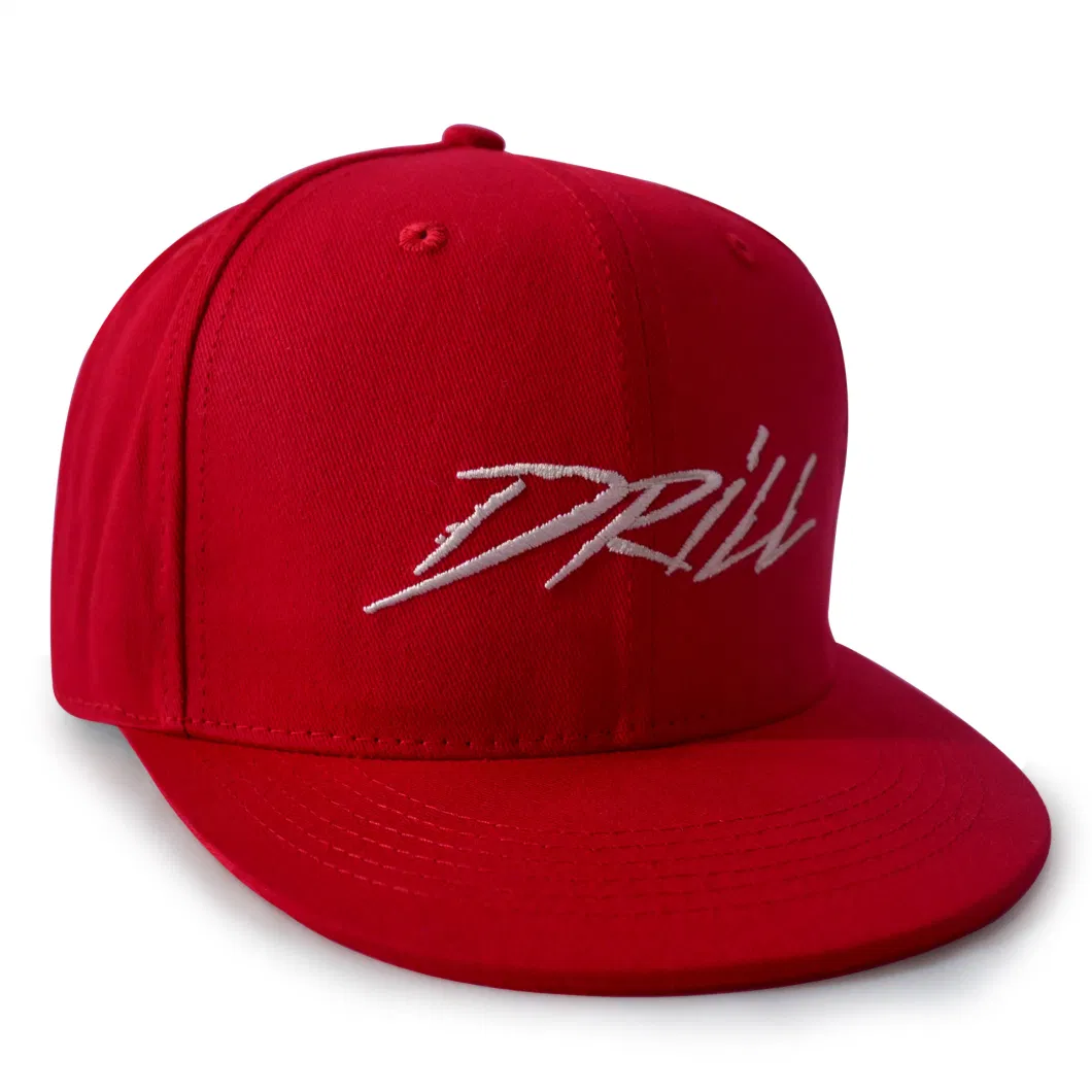 Embroidery Snapback Hat with Mesh Flat Peak Baseball Cap 6 Panel Cotton Hip Hop Customized Fashion Sports Caps Hats