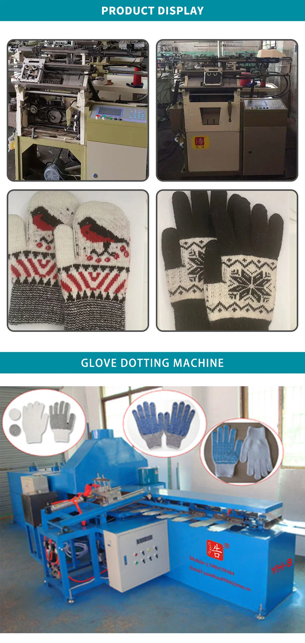 Warm Winter Cashmere Gloves Touch Screen Knitted Woolen Gloves Thick Split Finger Jacquard Knit
