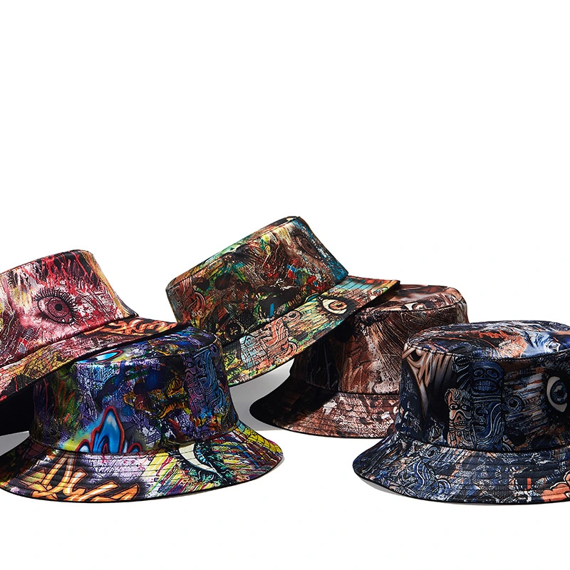 Street Hip Hop Tide Shade Graffiti Print Bucket Hat