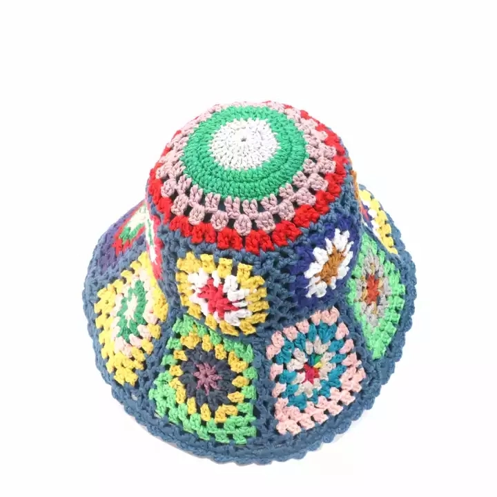 New Arrival Soft Handmade Warm Knitting Crochet Hat Cotton and Linen Bucket Hat