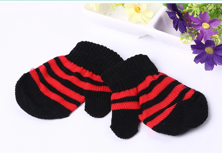 Basic Stripe Winter Warm Knit Magic Mitten Mitt for Kids Kindergarten Children Cheap Low Price