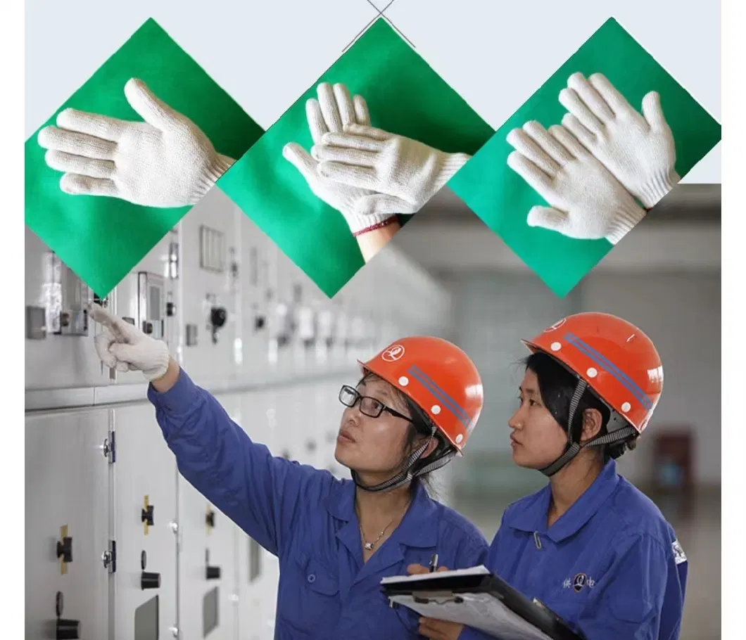China Wholesale Price 7/10guage White Cotton Knitted Guante Safety Gloves for Construction/Industrial/Work/Working/Protective