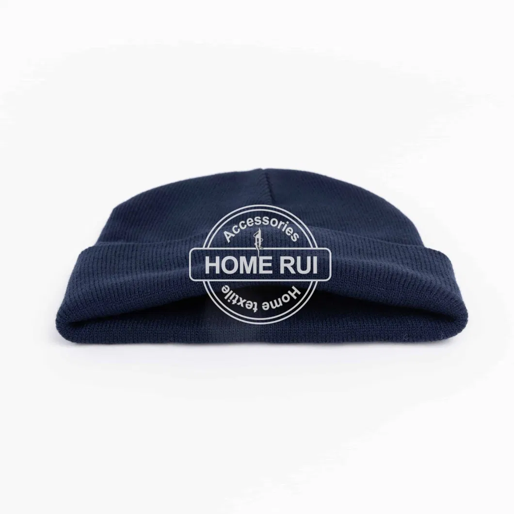 Hight Quality OEM ODM Designer Unisex Knitted Acrylic Polyester Spandex Custom Logo Beanie Hats Caps