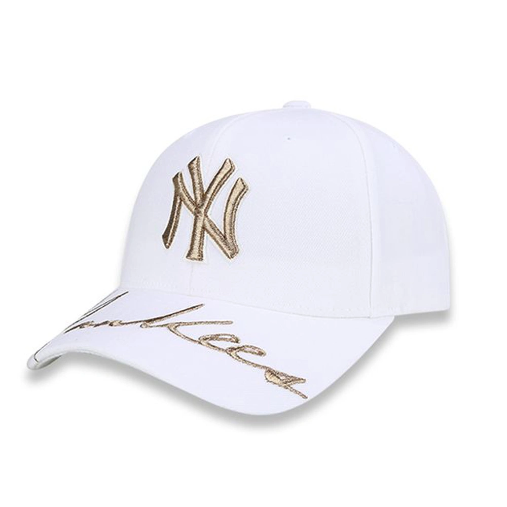 3D Puff Embroidered Casual Cotton Twill Custom Logo Unisex 6 Panel Gorra De Beisbol Cotton Twil New York Baseball Cap Washed Hats