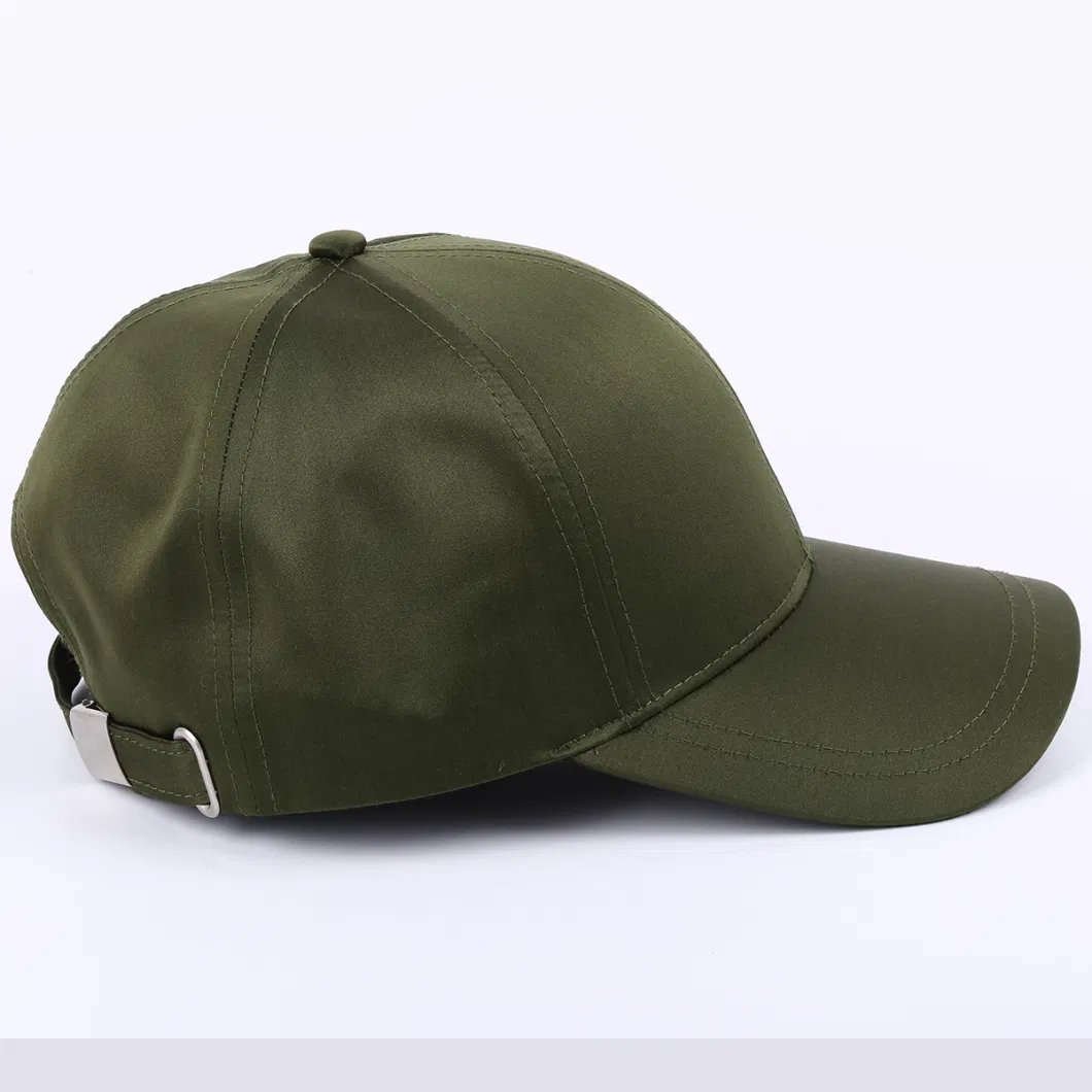 Polyester One Size Fits All Blank High Quality Curved Brim Satin Baseball Cap