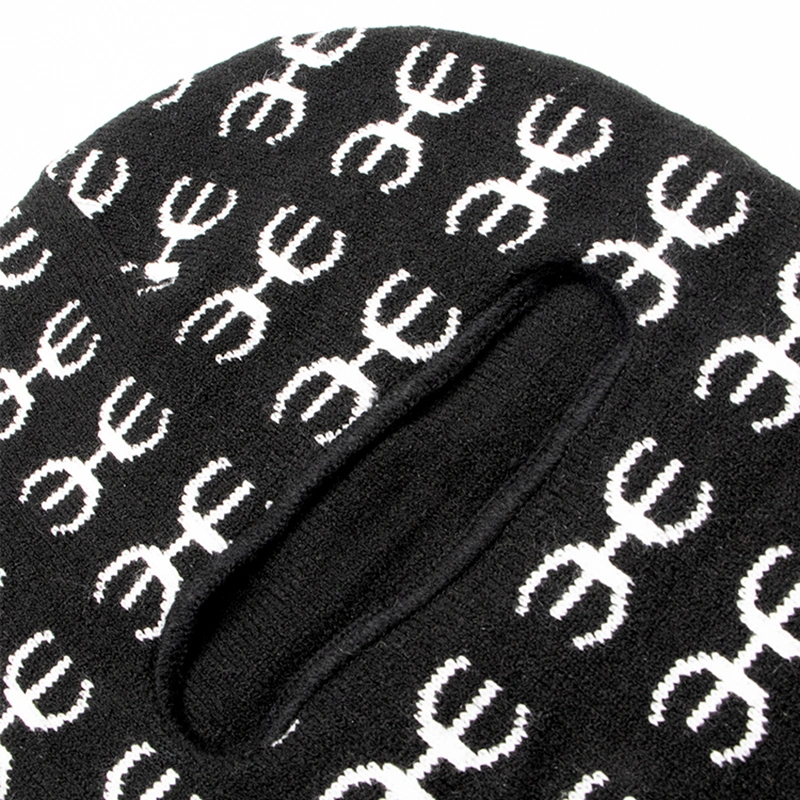 Winter Knitted Cap Three Hole Face Cover Skimask Custom Logo Balaclava Ski Mask