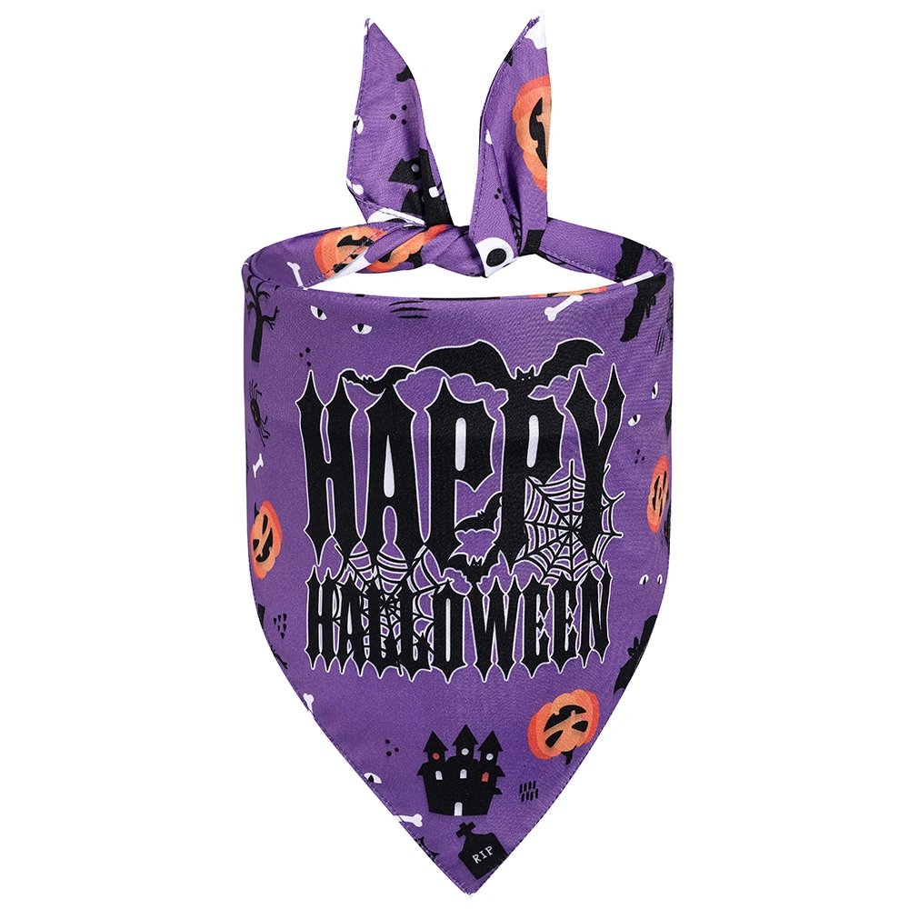 Designer Double Sided Printed Triangular Blank Bandana Dog Scarf with Push Button Custom Dog Bandanas for Dogs Pet Cat Boy Girl