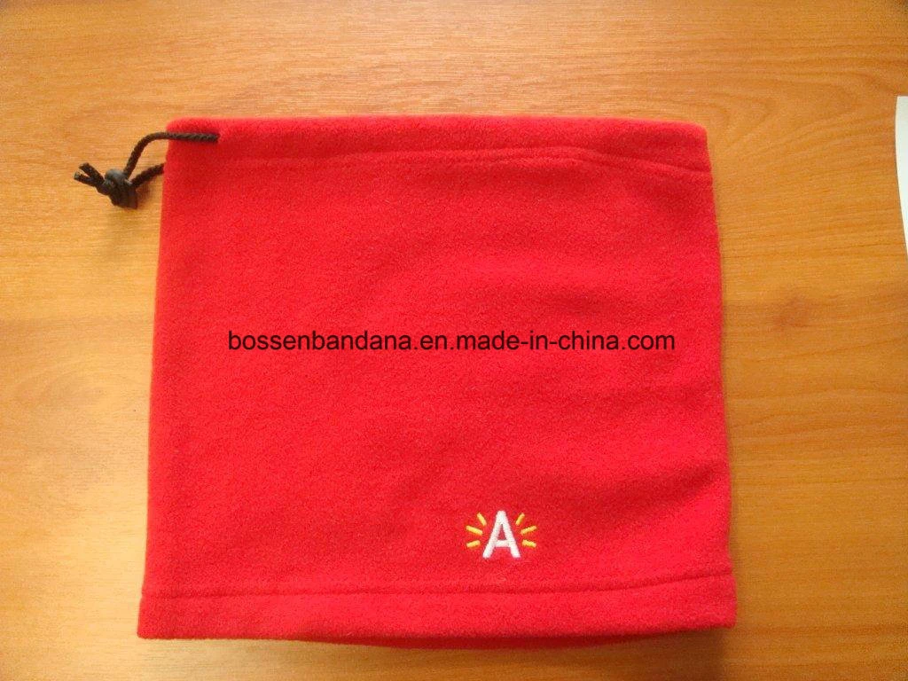 OEM Customized Logo Embroidered Polar Fleece Red Ski Neck Warmer Earmuff Face Mask