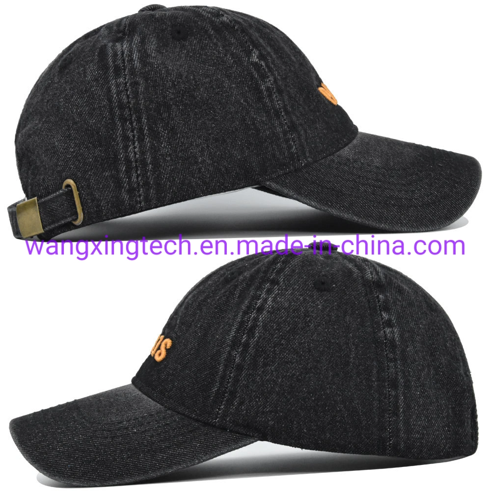 Wholesale Cowboy Hat Paris 3D Embroidered Baseball Cap Washed Snapback Hat Fashion Soft Top