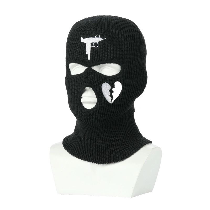 Custom Embroidered Winter Hat 3 Hole Full Cover Ski Mask Balaclava