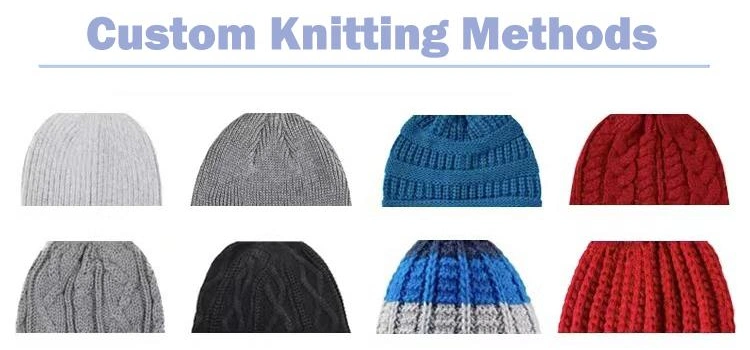 Warm Acrylic Satin Lined Cable Pompom Winter Hat