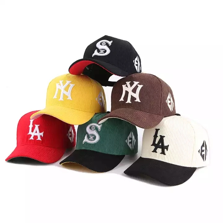 Wholesale Unisex Cotton Two Tone Embroidery Logo 5 Panel Baseball Cap Hat Custom Gorras Sports Baseball Cap Supplier