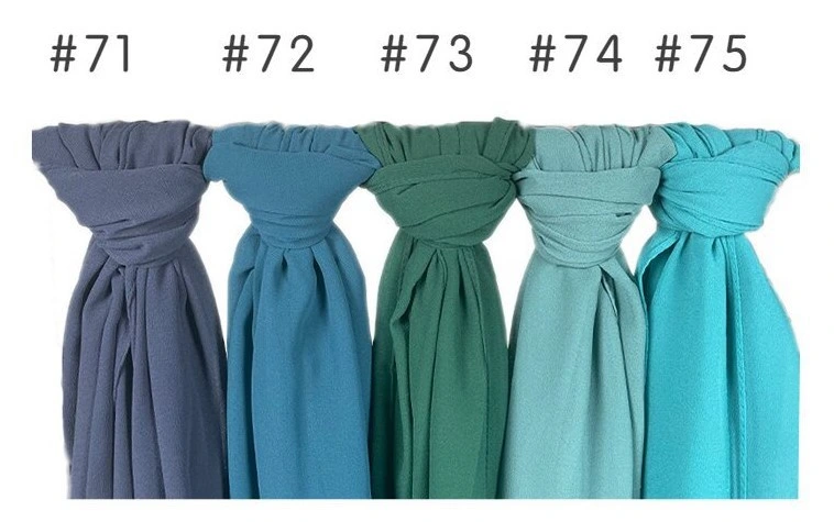 80colors Silk Like Head Women&prime;s Fashion Hair Wrapping Sleeping Hijab Muslim Scarf