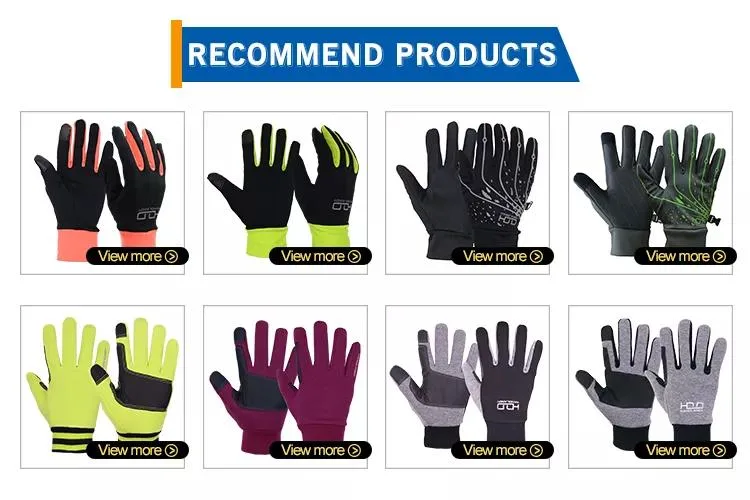 Prisafety Soft Orange Fourway Stentch Fabric Outdoor Running Cycling Gloves Warm Winter Sport Gloves for Women