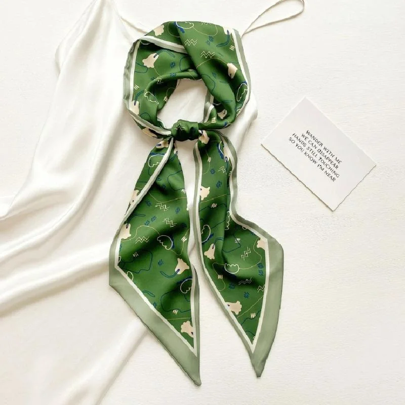 2024 Wholesale Designer Scarf Silk Mini Scarves Handbags Scarves for Lady