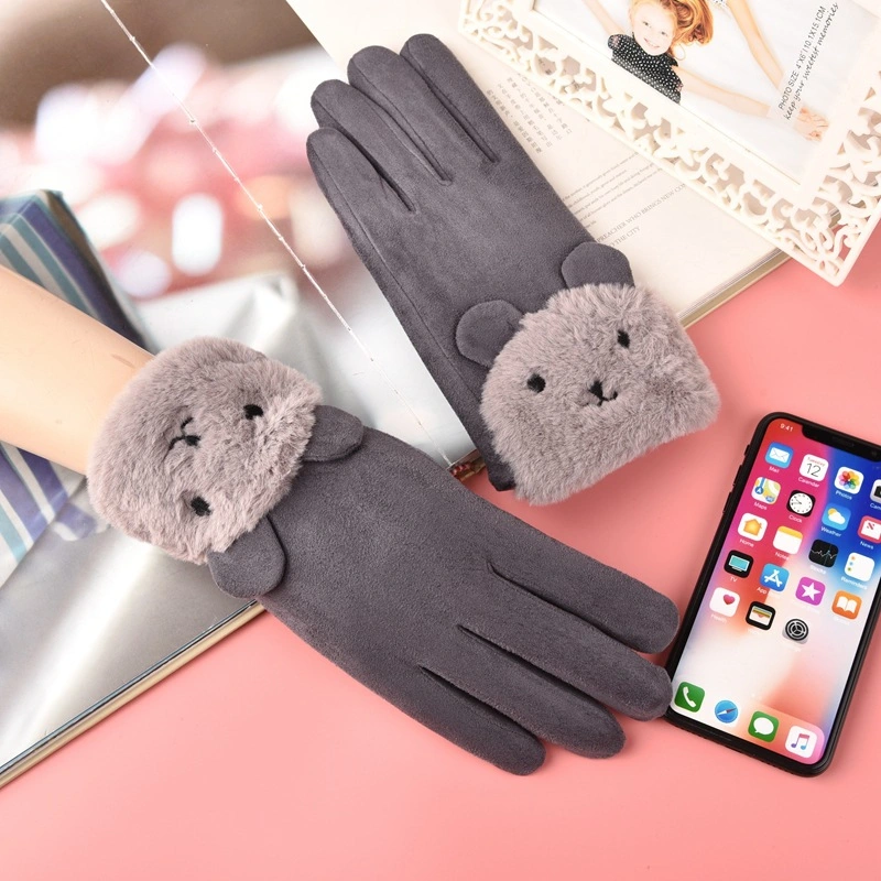 Winter Knit Gloves Touchscreen Warm Thermal Soft Lining Elastic Cuff Texting Anti-Slip for Women Men