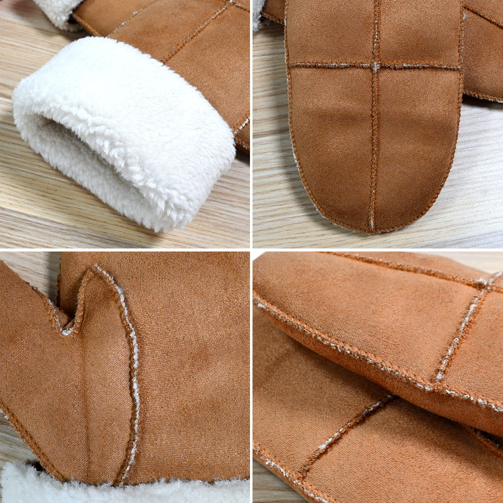 Suede Woman Thick Winter Anti-Cold Keep Warm Gloves, Wholesale Cheap Mittens From China Factory