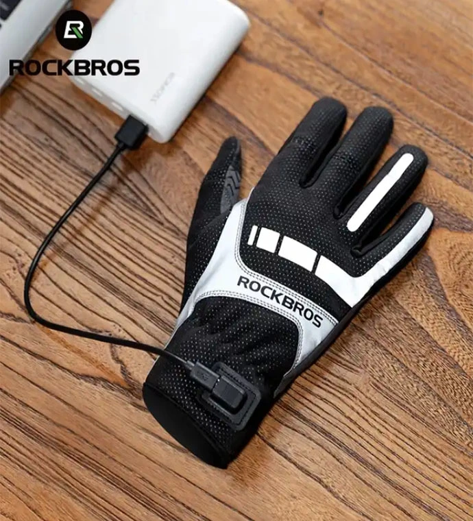 Rockbros Electric Cycling Gloves - Smart Temperature Control, Comfortable Riding