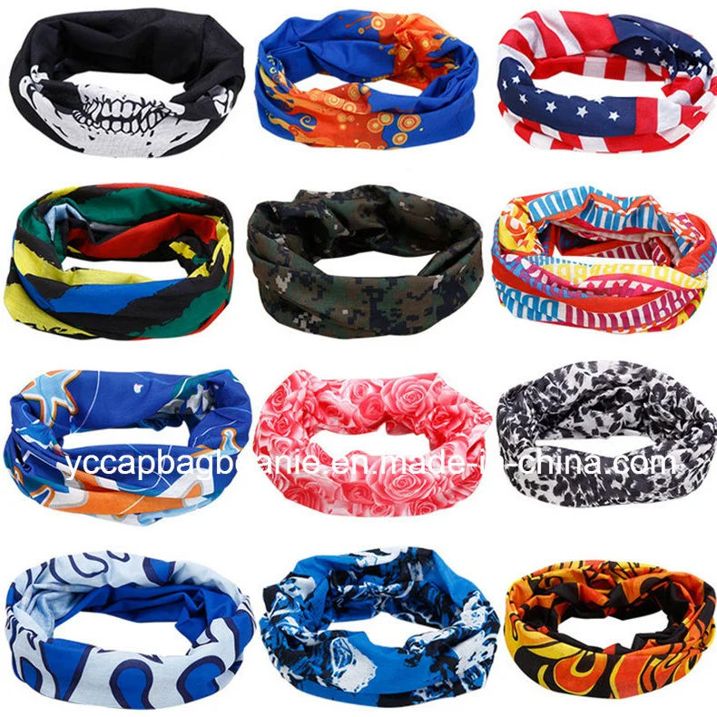 Custom Wholesale Promotion Headband Skull Magic Tube Neck Gaiter Multi Headwear Seamless Bandana